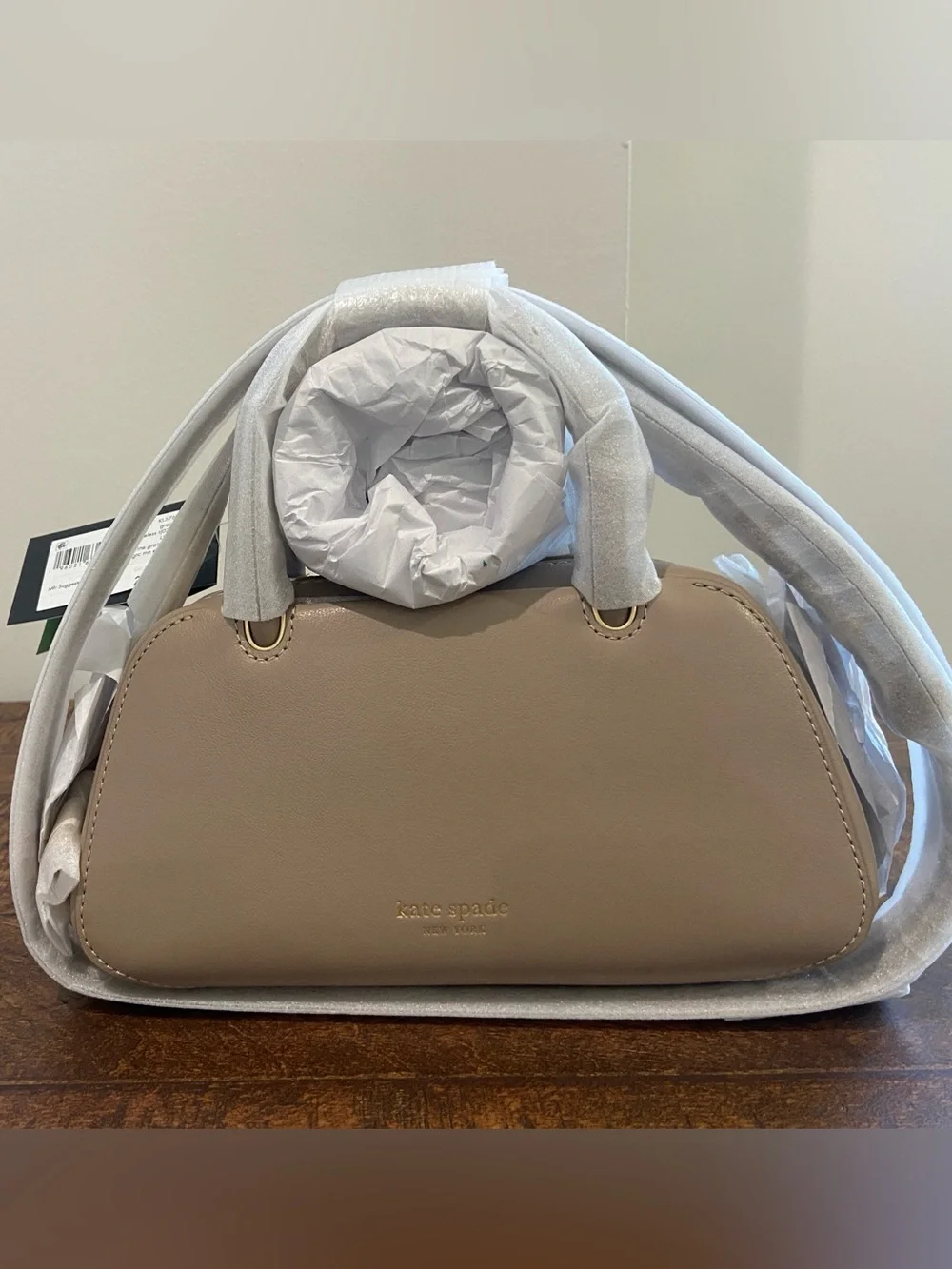 Kate Spade Gracie Mini Bag. Timeless taupe color
